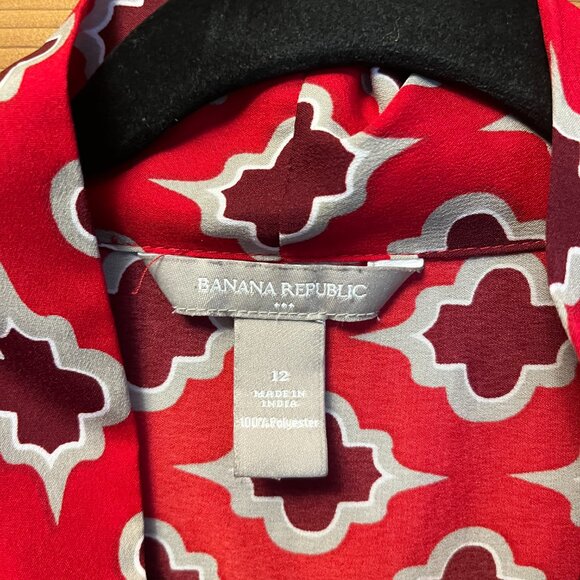 Banana Republic Dolman Sleeve Tie Front Blouse - L - Picture 4 of 5